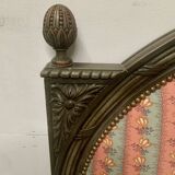 Louis XVI style bed in patinated beech, 20th century