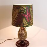 Hollywood Regency pineapple table lamp in brass by Mauro Manetti, Italy, 1970s.