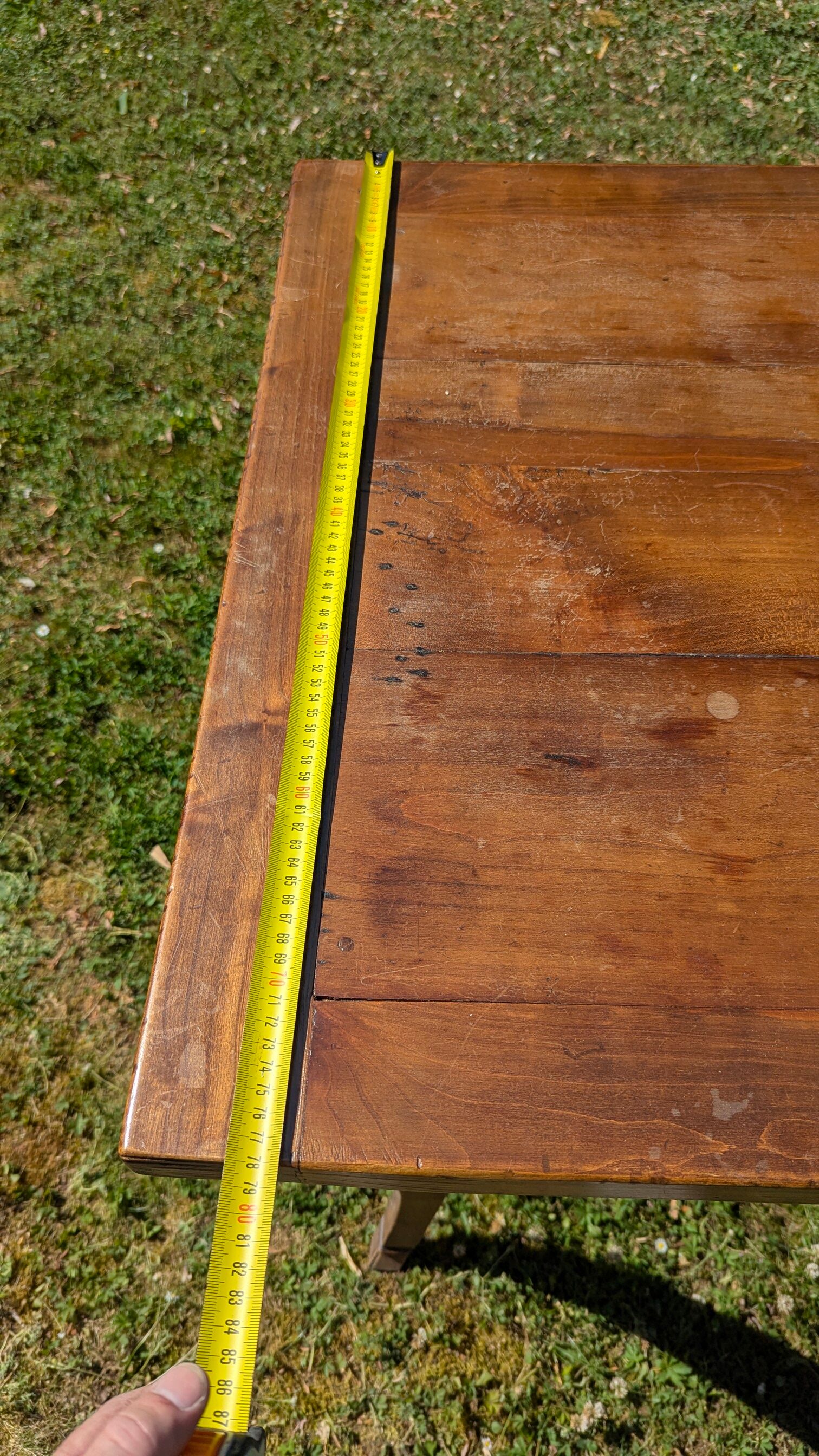 Louis XV style farmhouse table in solid wood - 175 cm