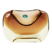 Bohemian Art Glass ashtray, Železný Brod (ZBS), designed by Miloslav Klinge