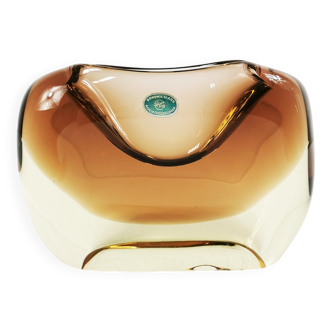 Bohemian Art Glass ashtray, Železný Brod (ZBS), designed by Miloslav Klinge