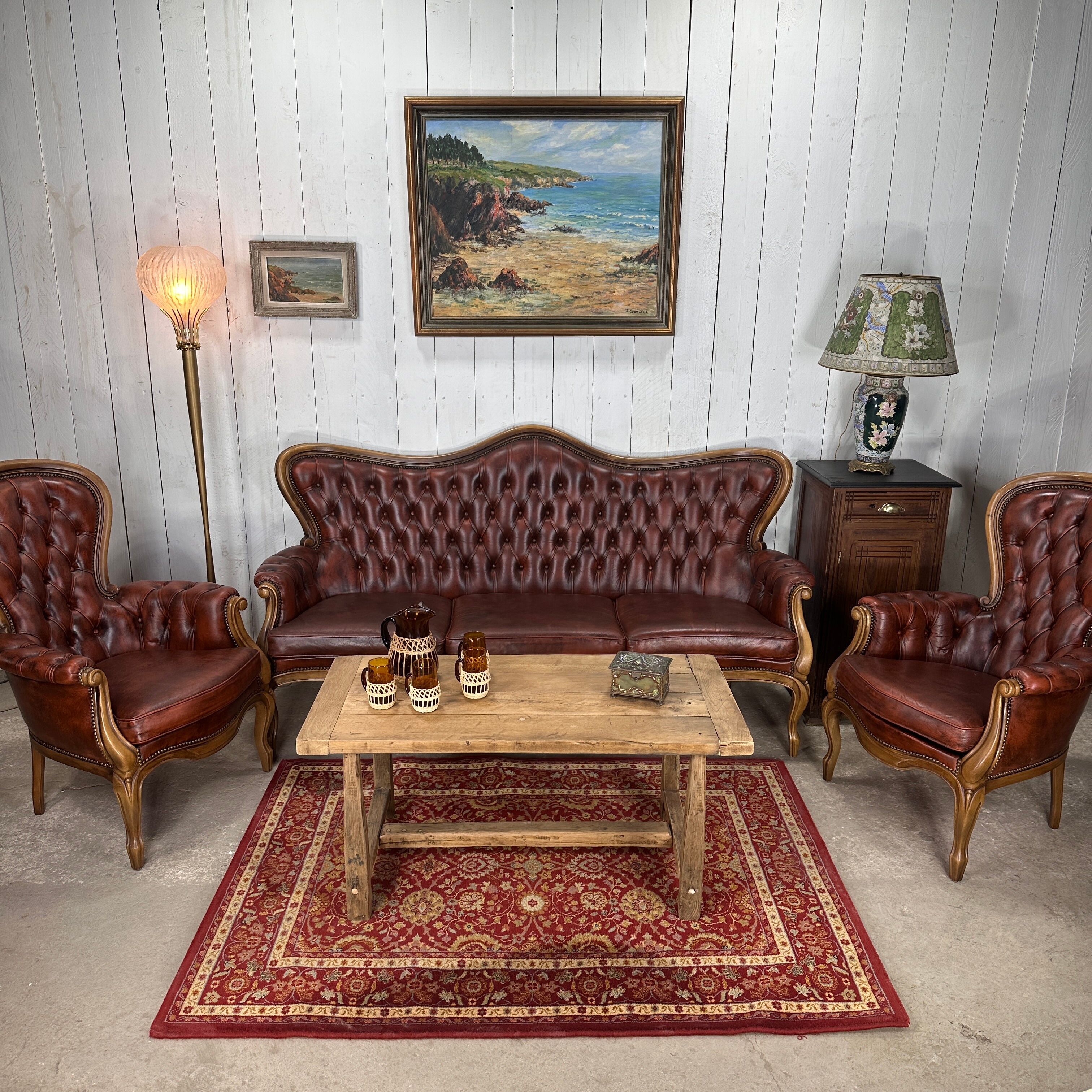 Chesterfield upholstered living room
