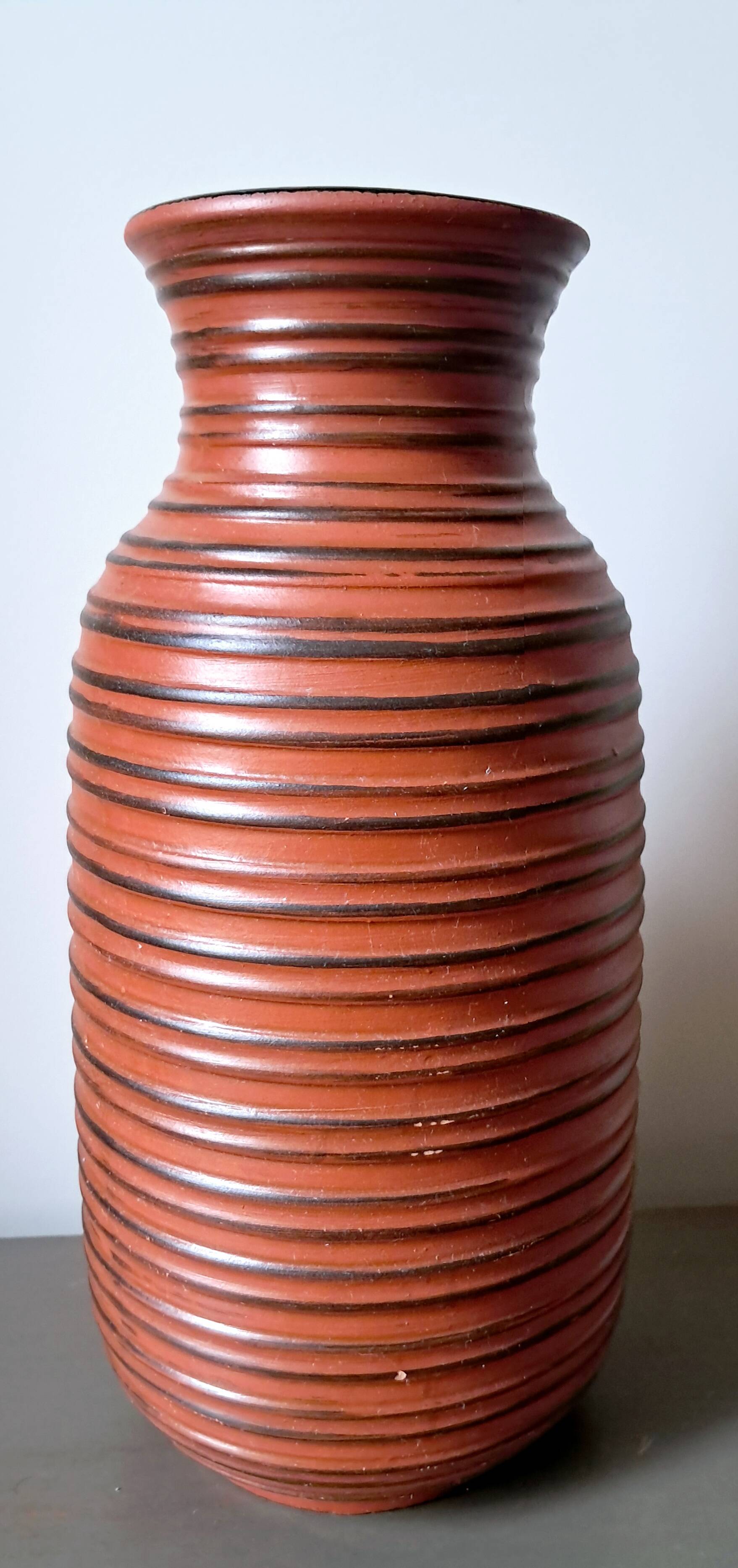 Fat Lava Red Vase by Carstens Tonnieshof, West Germany, 1960