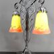 Bicéphale Art Deco lamp in wrought iron – Muller Frères Lunéville, circa 1930