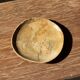 Petit vide poche ou plat en bois pétrifié beige orangé D20,5 -3308