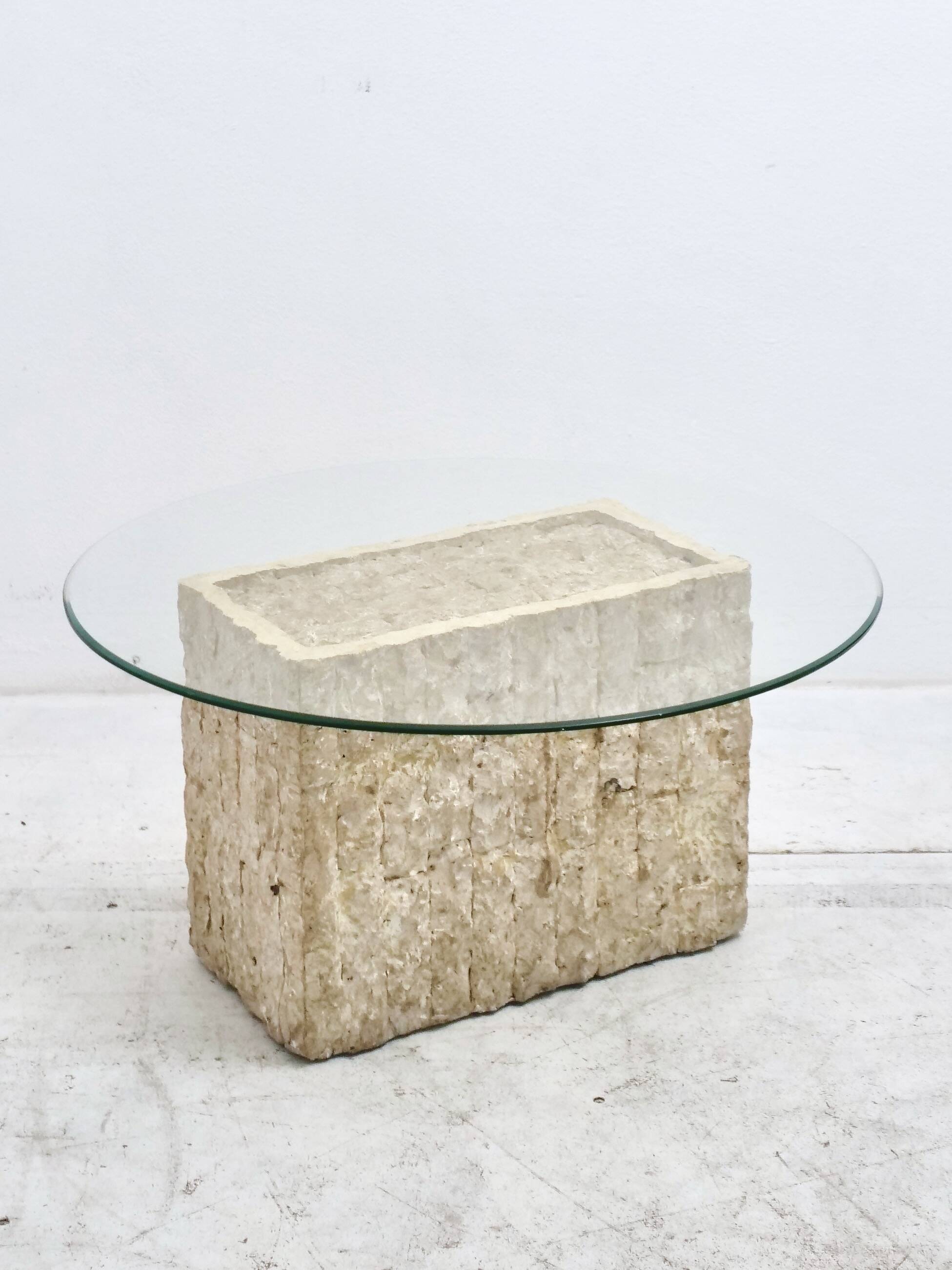 side table in travertine