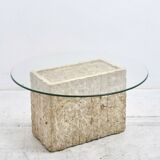 side table in travertine