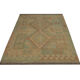Tapis de laine crème kilim traditionnel géométrique à la main - 83x105cm