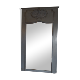 19th century grey patina mirror 94 x 161 cm
