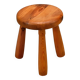 Scandinavian wooden tripod Stool solid pine in style of Ingvar Hildingsson