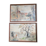 Watercolors. year. 30