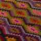 Turkish Kilim Yuruk Vintage 165x275 cm Geometric Pink Green Yellow