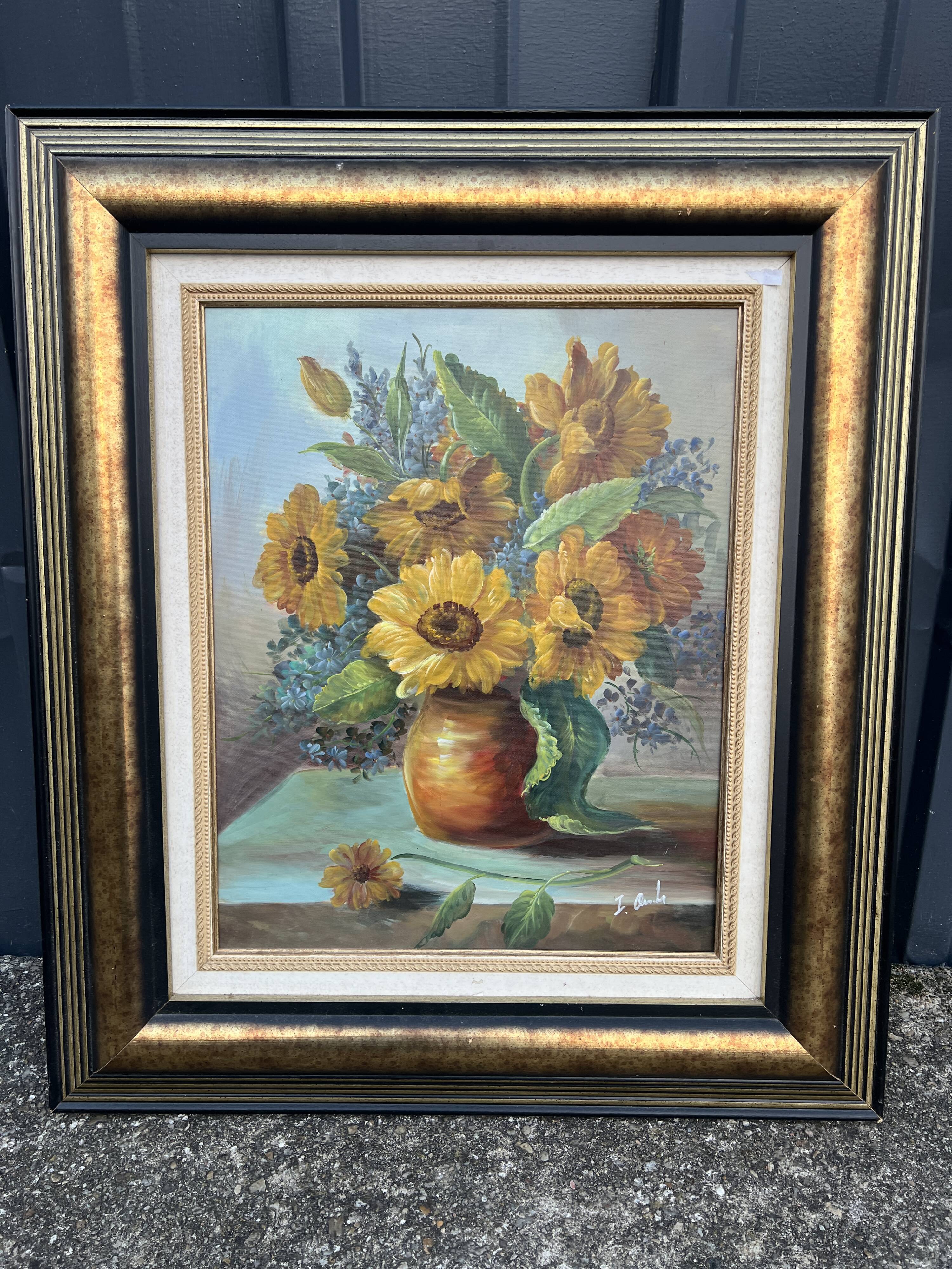 Painting Bouquets of Flowers on Entablature