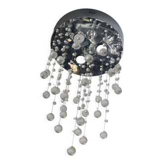 Ceiling light with drop crystals