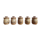 5 spice pots in Vallauris sandstone