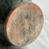 Green marbled ceramic vase
