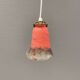 Small, beautiful hanging lamp in Art Deco style with brass top.