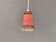 Small, beautiful hanging lamp in Art Deco style with brass top.