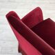 1960s, Danish 3-seater sofa, cherry-red furniture velour, ash wood.