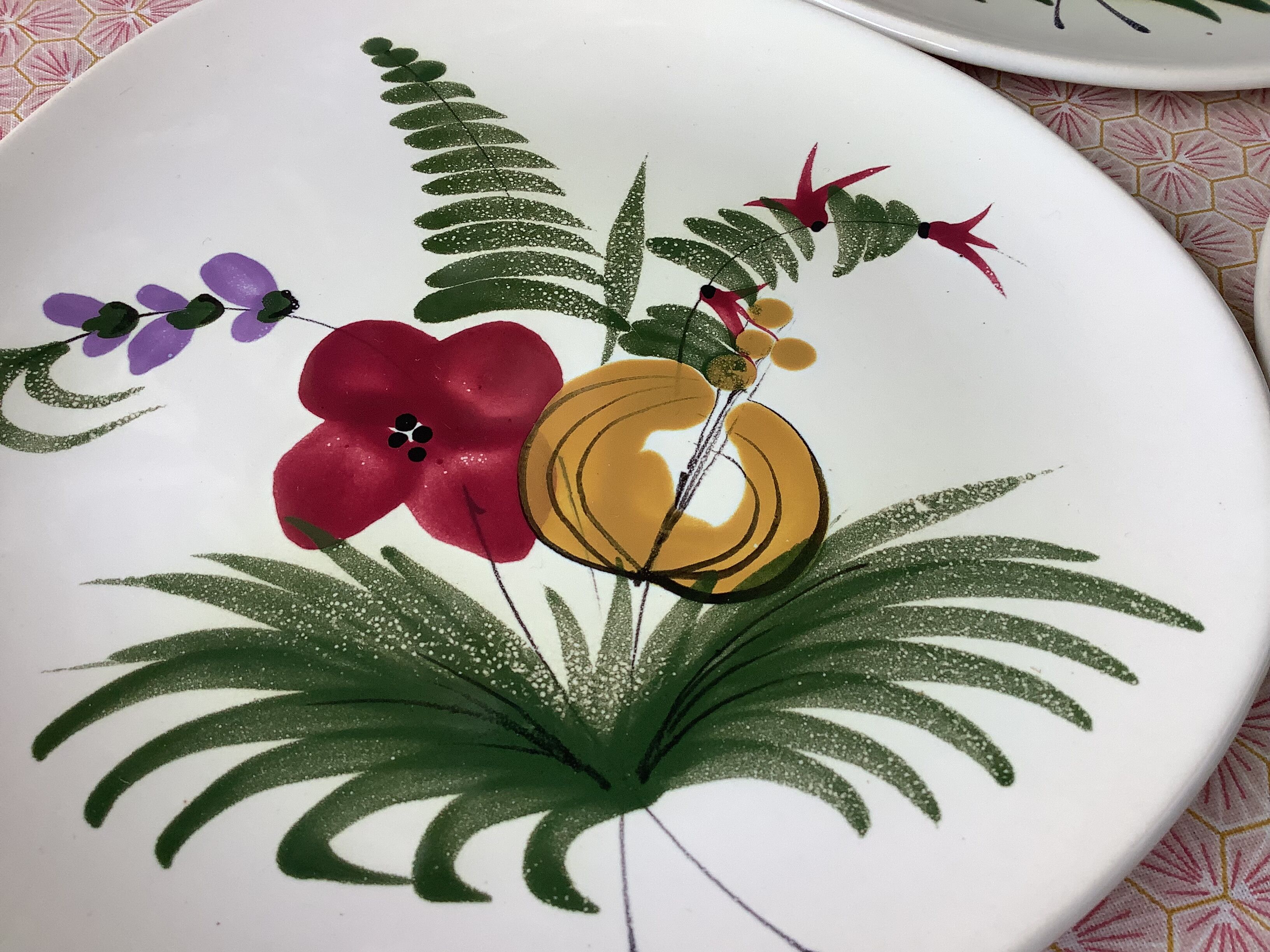 Plates of Pornic MBFA spring model hand painted