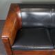 2.5-seater art deco style sofa in sheepskin