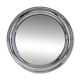 Vintage 1970s round wall mirror in chrome-plated metal, italian design