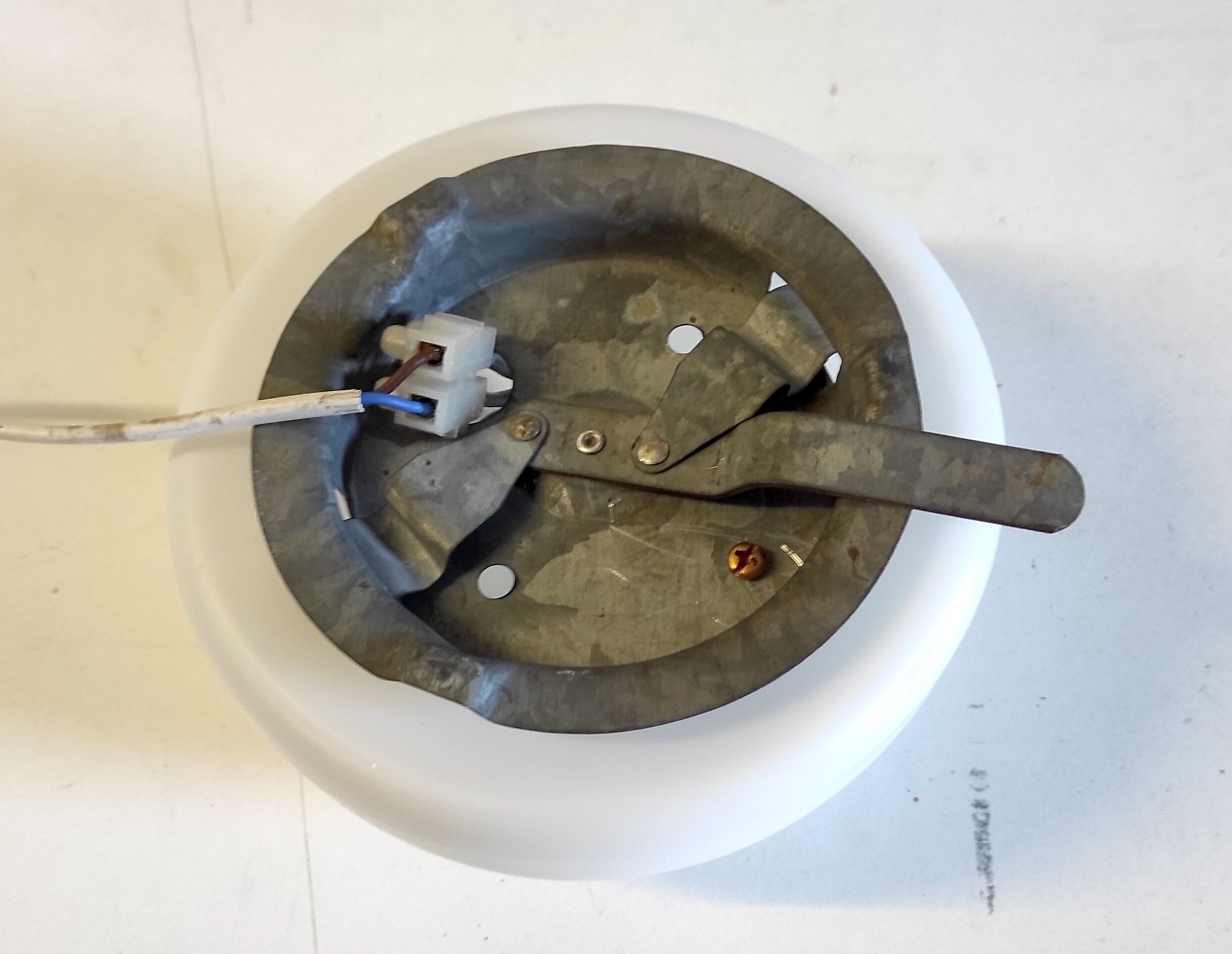 White opaline ceiling lamp wall lamp 50s 60s