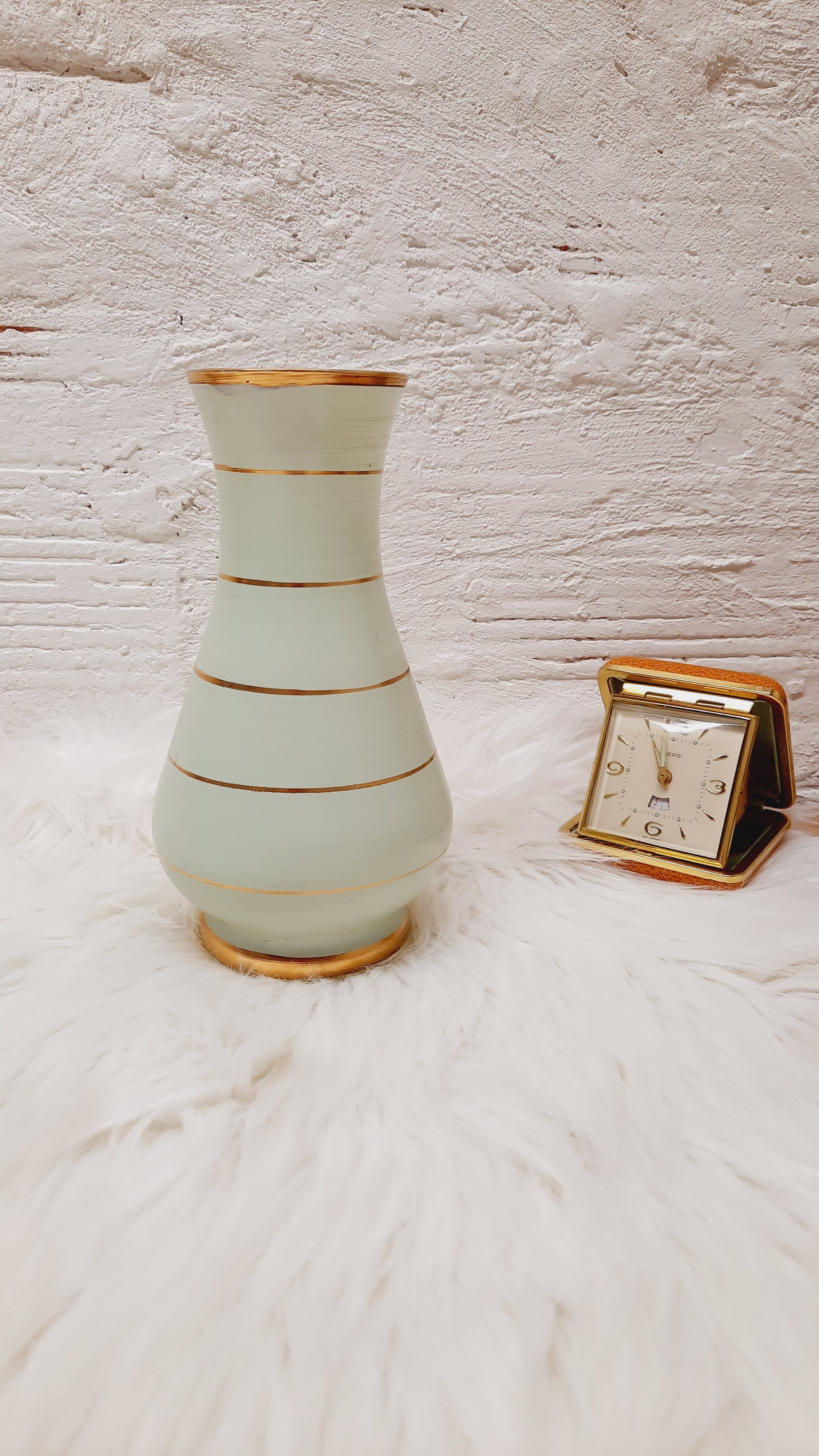 Green and gold vase 60s