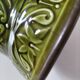 Old Sarreguemines cache-pot in Majolica style with relief decoration.