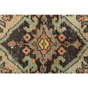 1970s Vintage Turkish Hand-Knotted Wool Cotton Orange Runner Rug 88x337