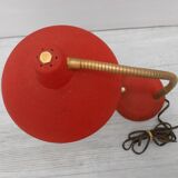 Vintage red adjustable desk lamp