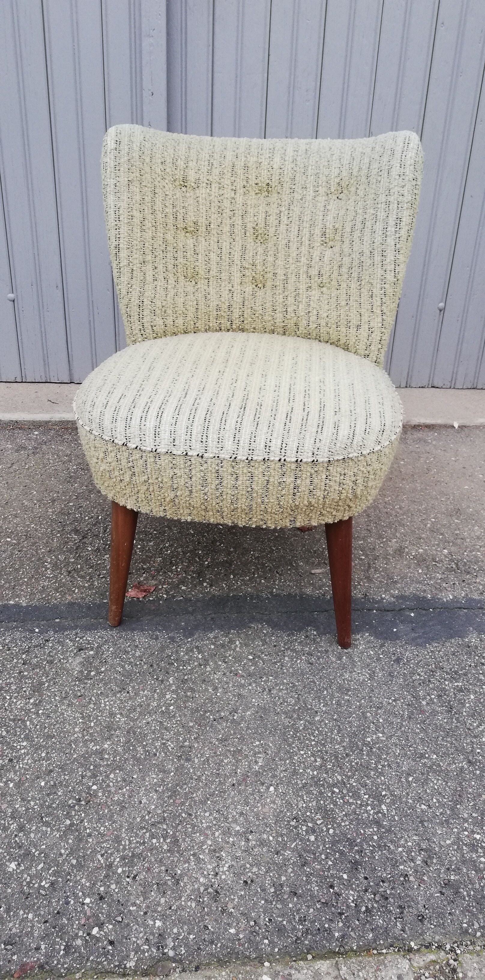 Vintage armchair beige fabric