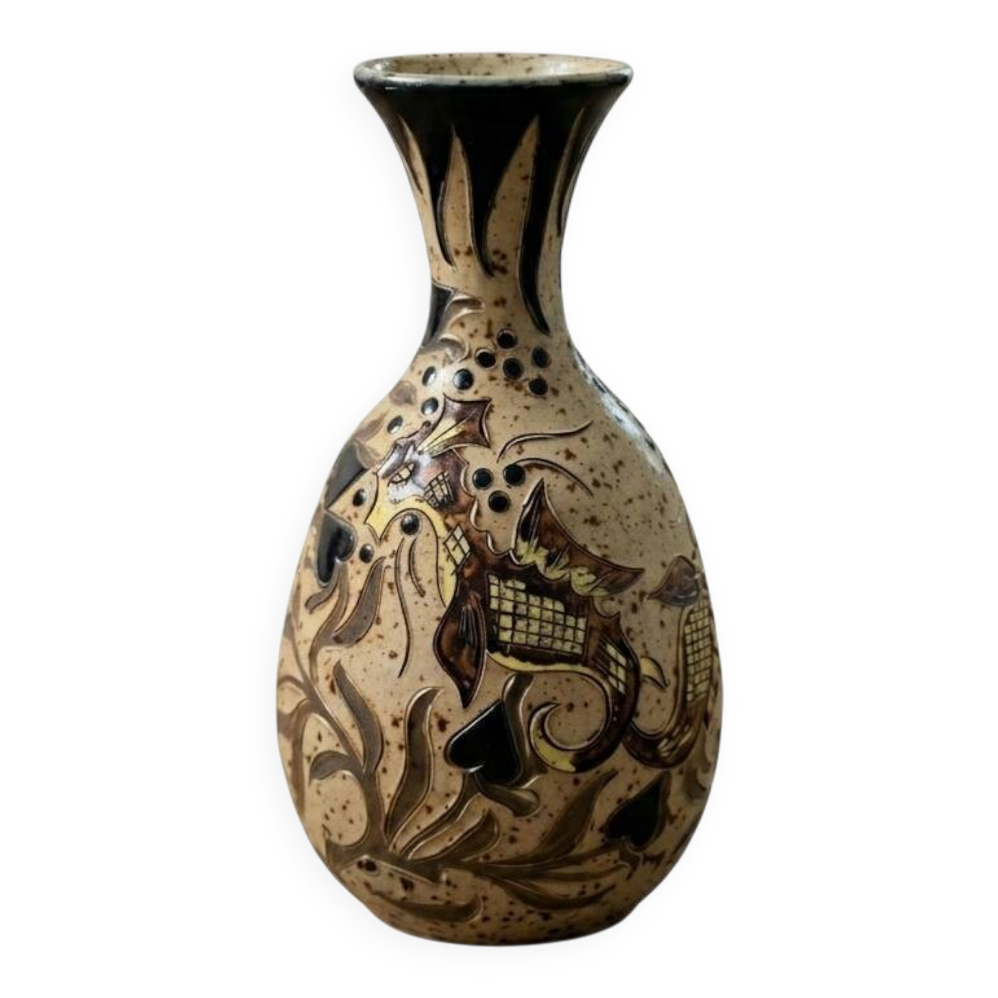 Stoneware vase Alsace - Dragon - Graessel Pottery Soufflenheim