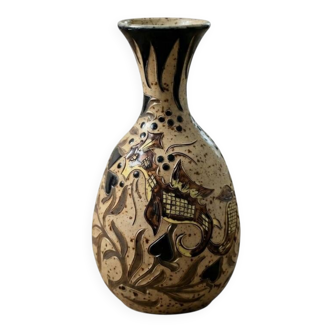 Stoneware vase Alsace - Dragon - Graessel Pottery Soufflenheim