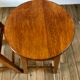 Pair of high stools / bar varnished wood 60-70s