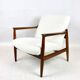 White Boucle GFM-64 armchair by Edmund Homa, 1970s