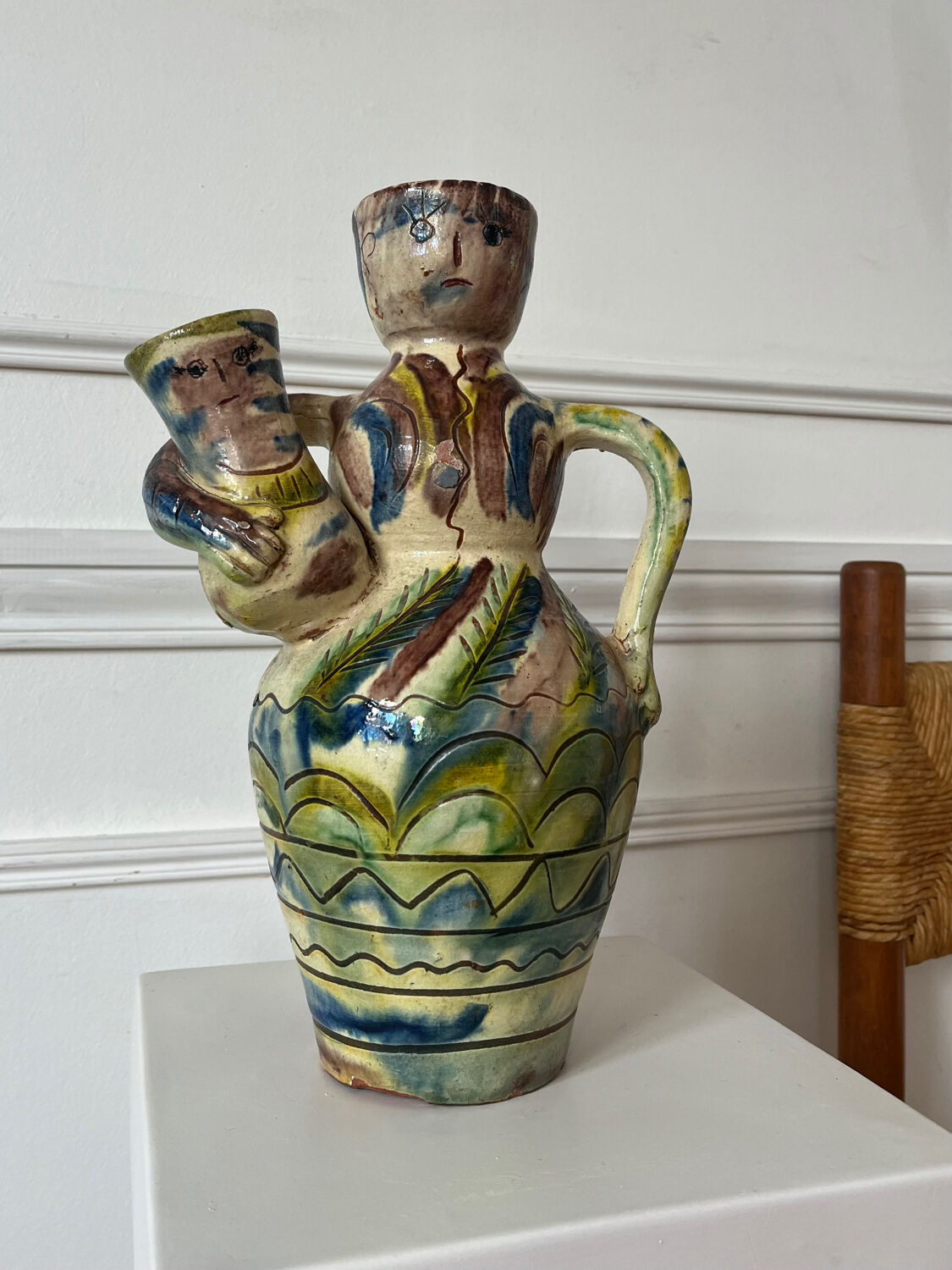 Anthropomorphic ceramic vase