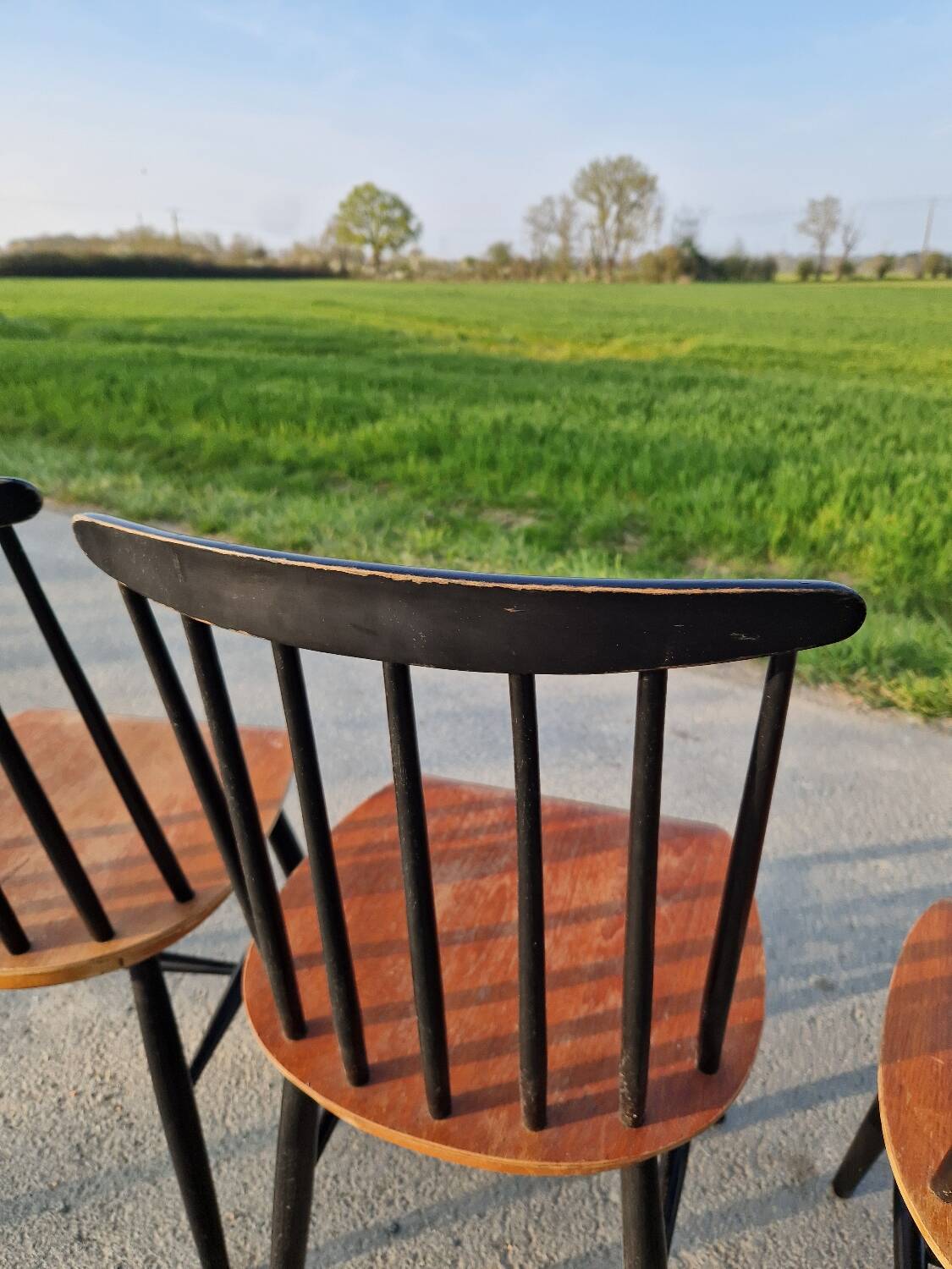 Set of 6 Fannett Scandinavian chairs by Ilmari Tapiovaara 1960.