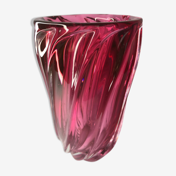 Purple crystal/cranberry vase