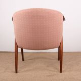 Pair of Scandinavian armchairs in Teak and Fabric, Tyrol model by Gerhard Berg for Westnofa 1960.