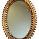 1950s wrought iron sun mirror from Italy