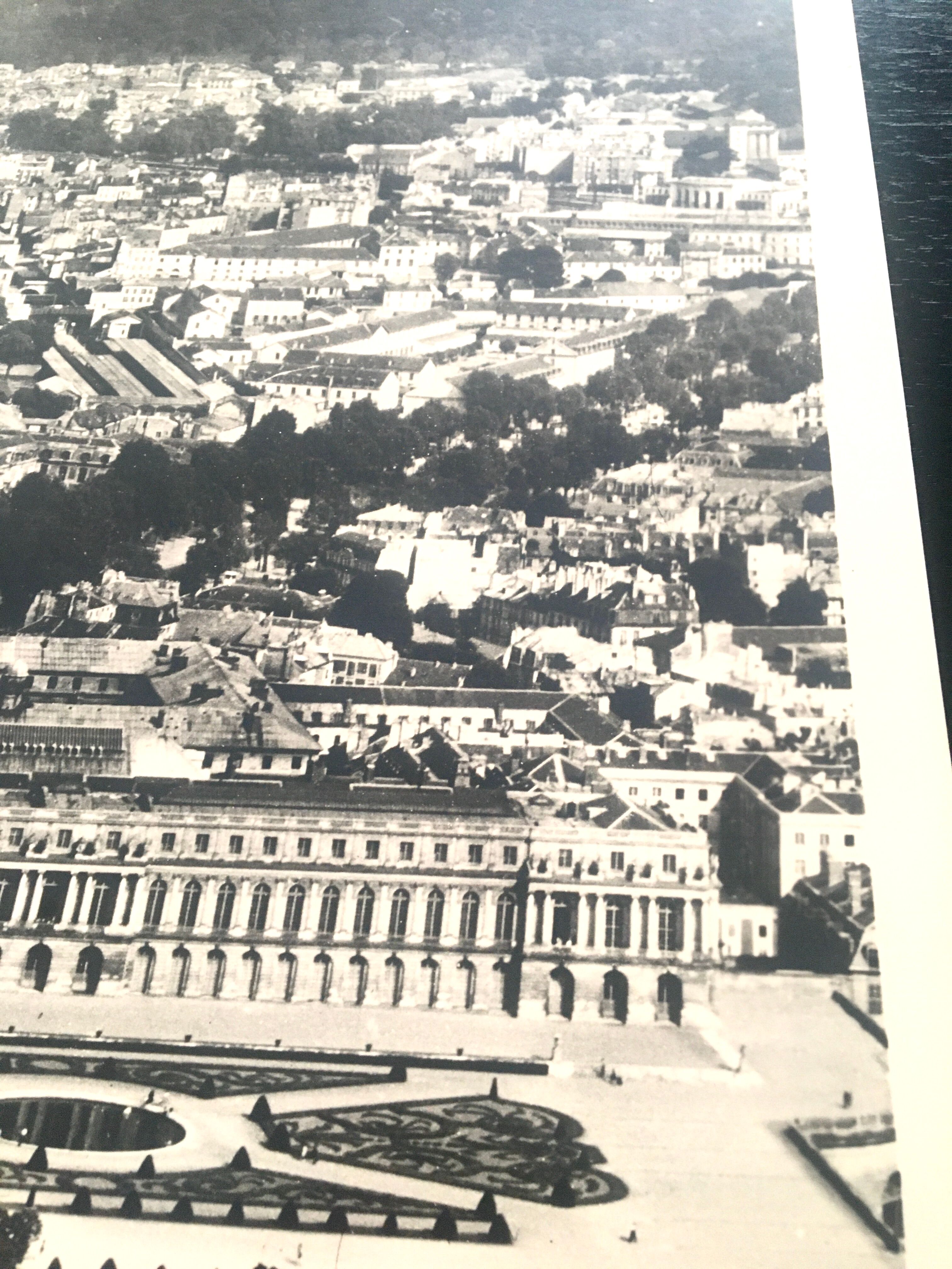 Aerial view of the Palace of Versailles, 50s