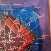 Original Abstract Table - "Admiral" by Christian Guillot 61x50cm