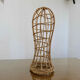 Head for hat marotte rattan 70s