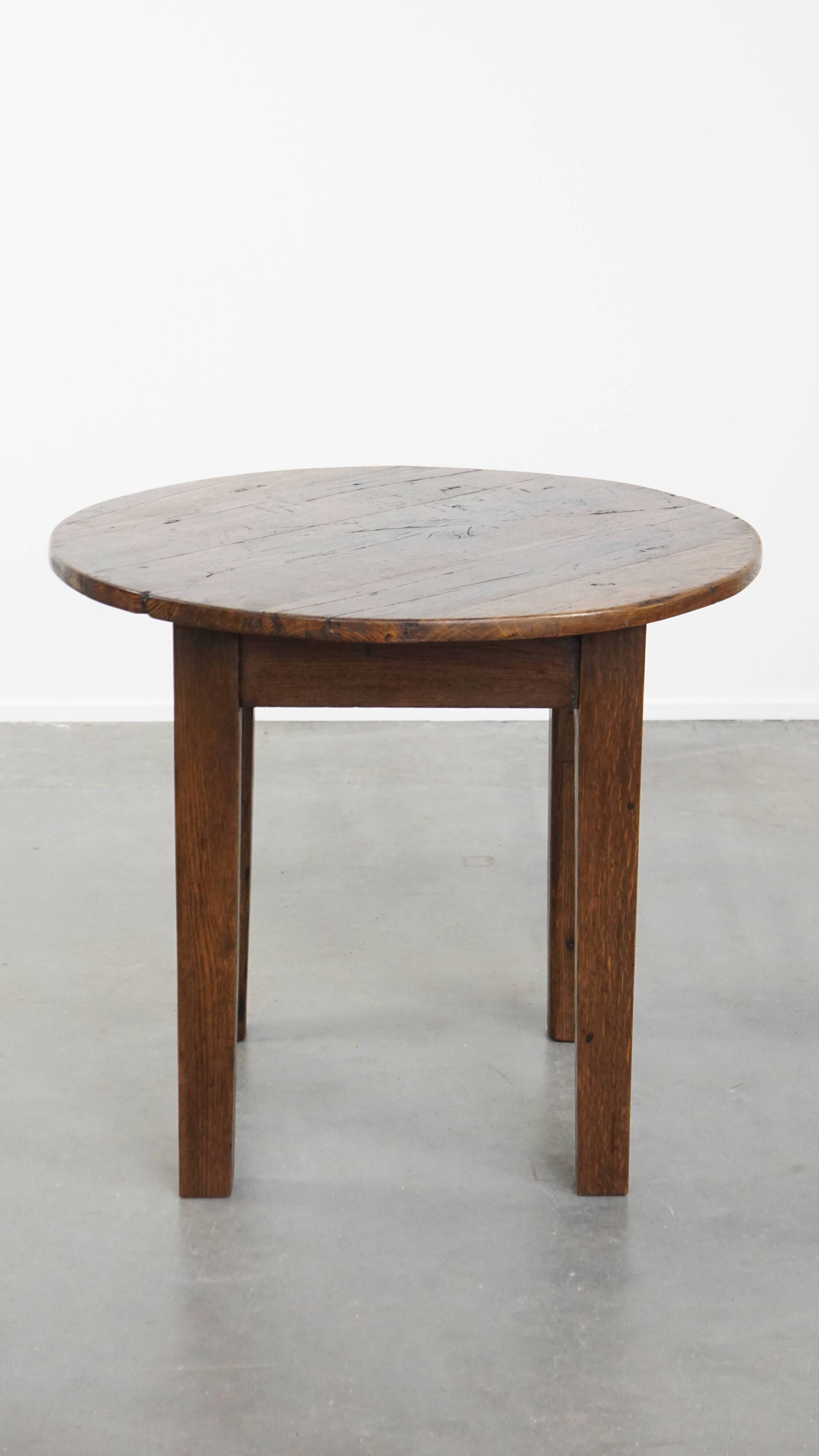 Table d'appoint anglaise ancienne de la fin du XIXe siècle en chêne