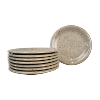 Set de 8 assiettes mouchetées