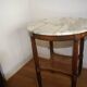 Rolling side table, Louis XVI style, with marble.