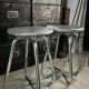 Vintage aluminium cast stools