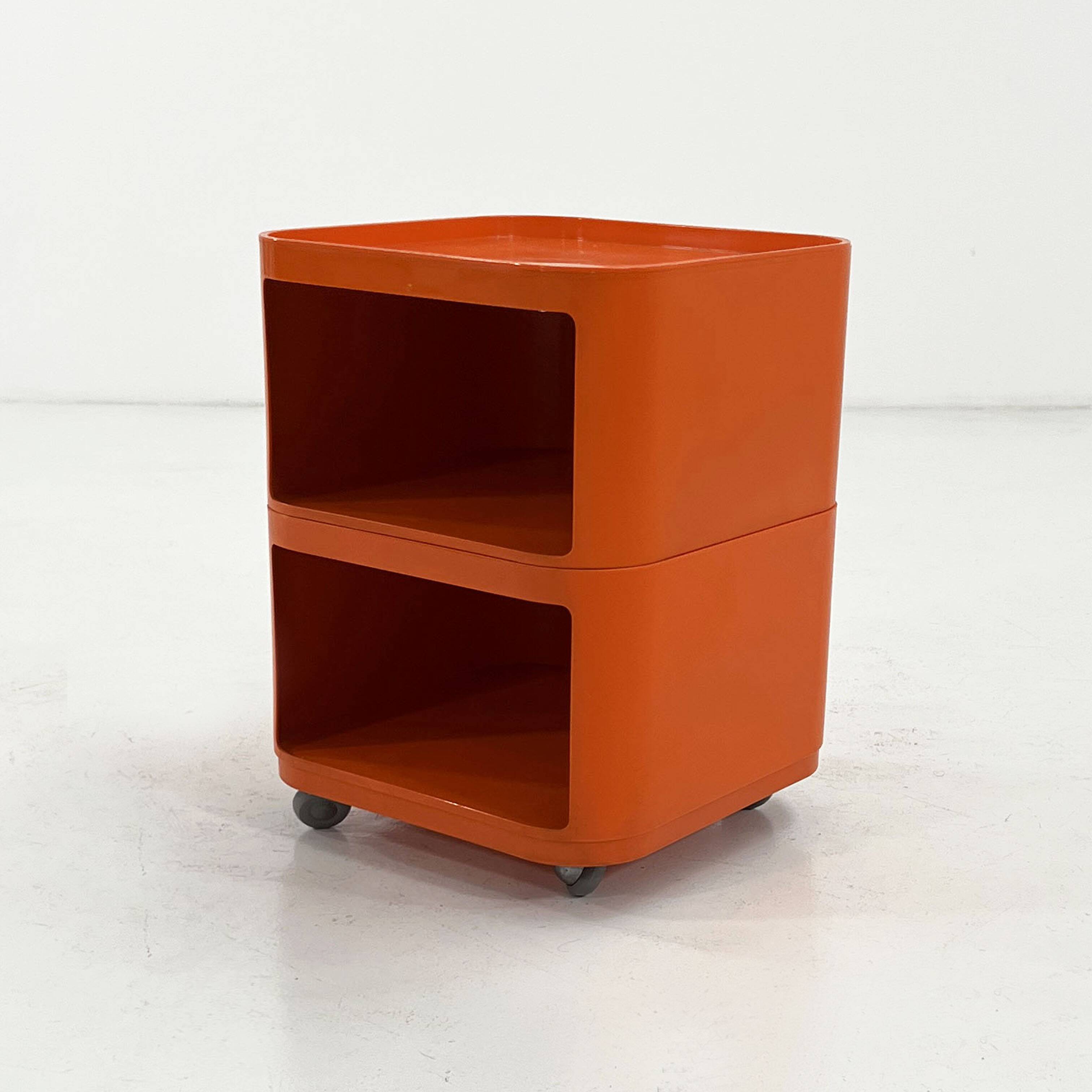 Componibili Cabinet Orange by Anna Castelli Ferrieri for Kartell, 1970