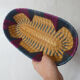 Corbeille ovale ethnique vintage
